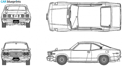 1971 Mazda Savanna GT Late Type Coupe blueprint